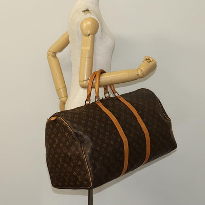 Louis Vuitton Keepall Bag Monogram Canvas, BROWN, CANVAS, Travel bag