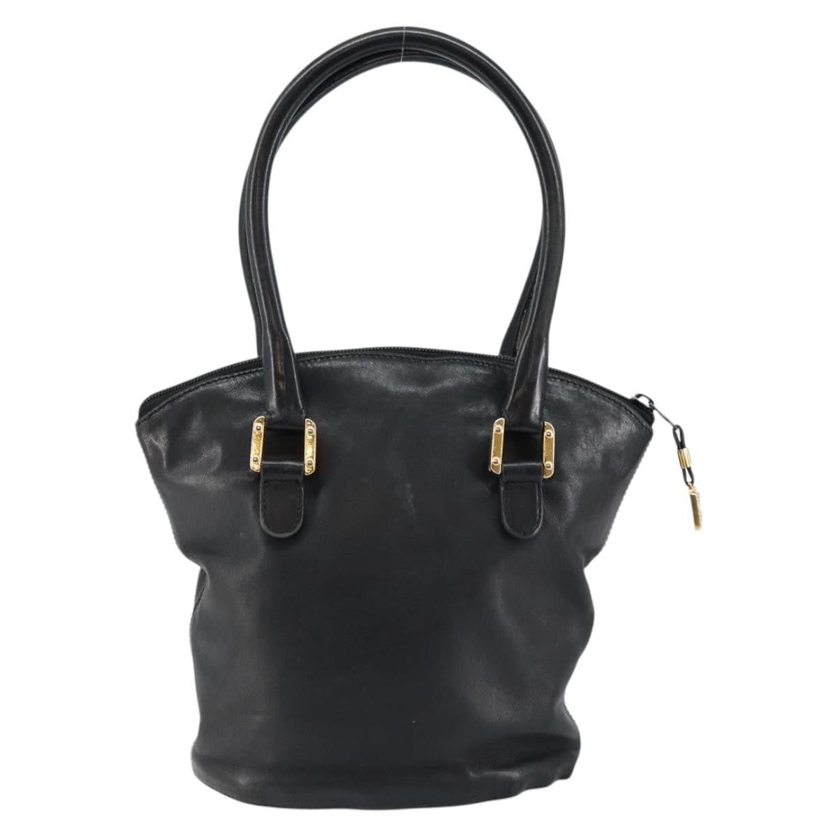 Loewe Anagram handbag Leather, BLACK, LEATHER, Handbag