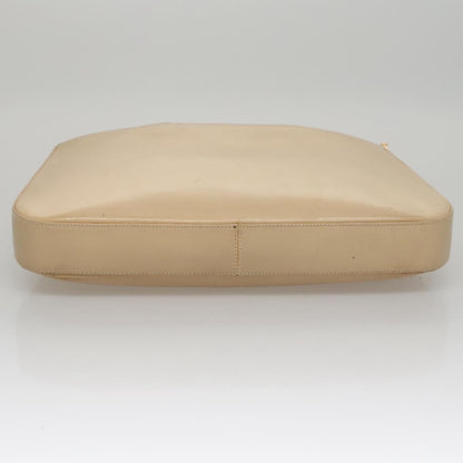 Salvatore Ferragamo Gancini Shoulder Bag Leather, BEIGE, LEATHER, Shoulder bag