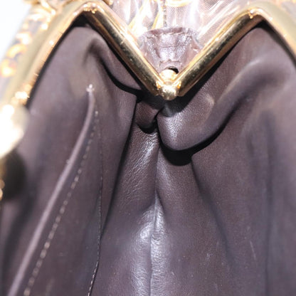 Louis Vuitton Charms Pochette PVC Over Printed Silk, BROWN, CANVAS, Clutche & pouche