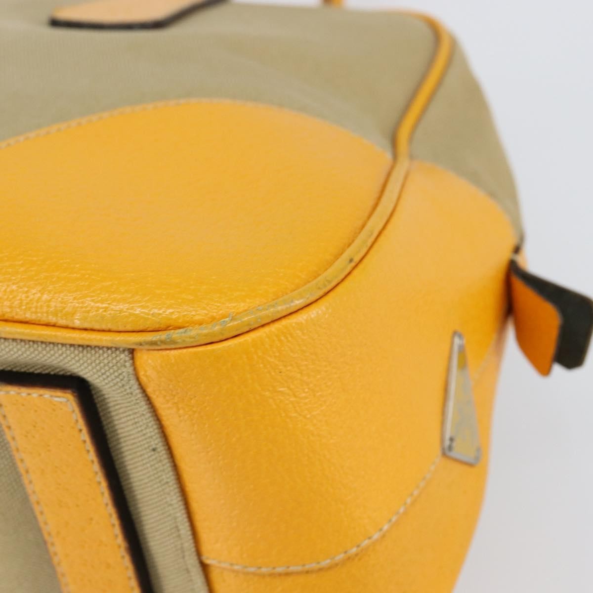 Prada Bowler Bag Canvas with Leather, BEIGE, CANVAS, Handbag