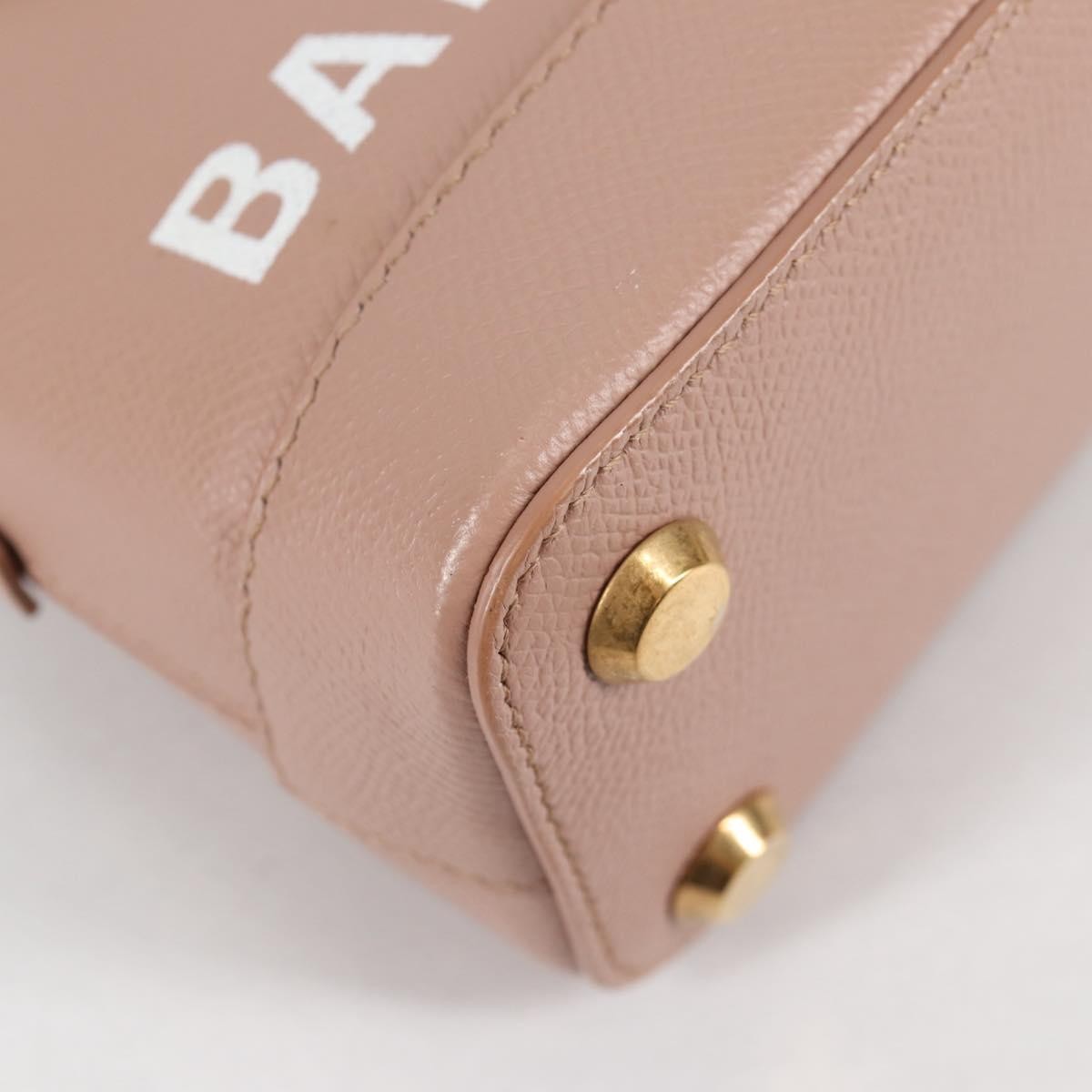 Balenciaga Logo Ville Bag Leather, PINK, LEATHER, Handbag
