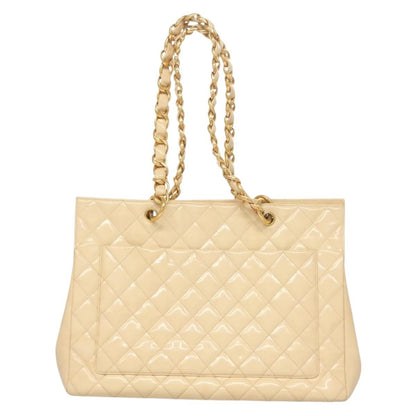 Chanel Grand Shopping Tote Quilted Patent, BEIGE, PATENT_LEATHER, Tote bag