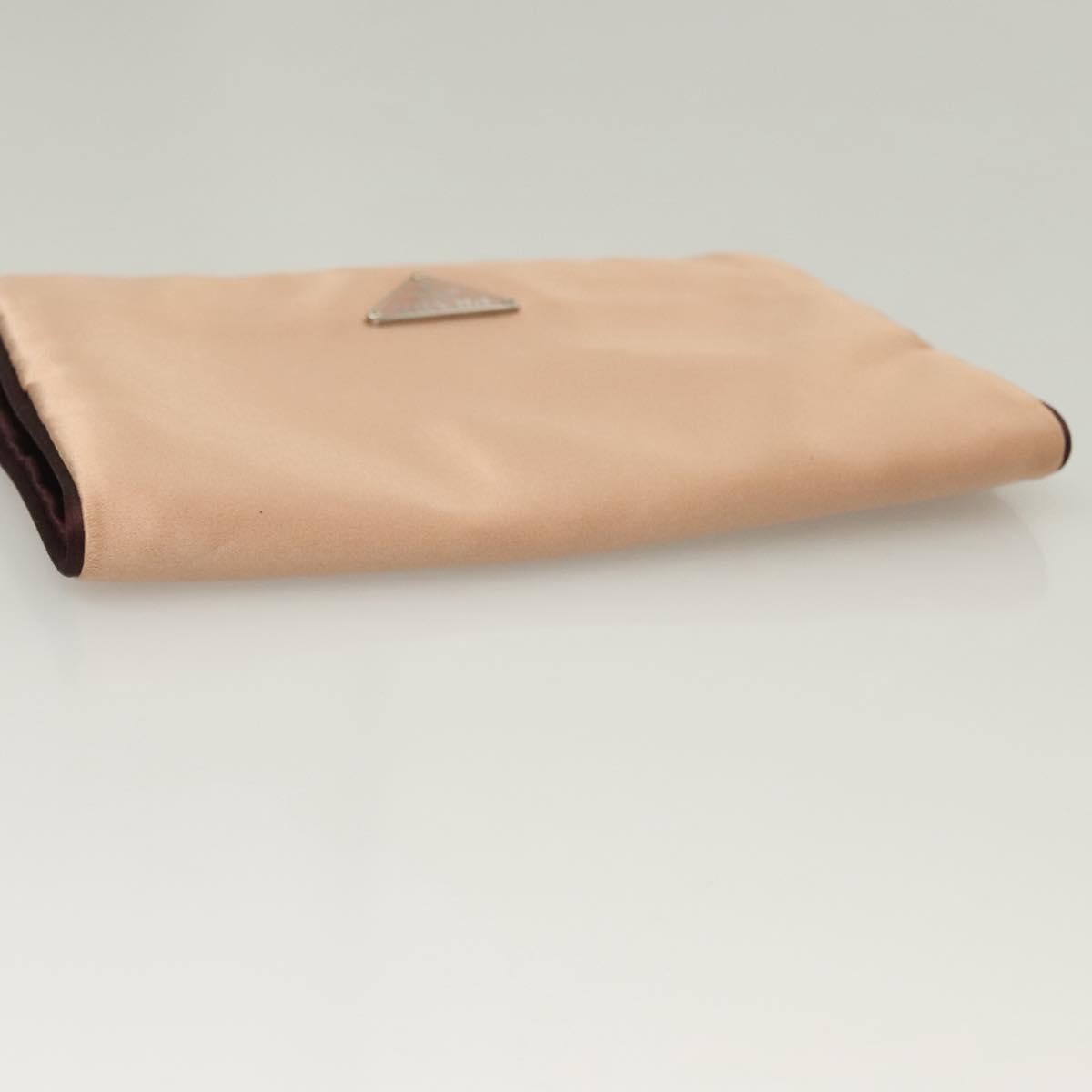 Prada Vintage Pouch Satin, BEIGE, SATIN, Clutche & pouche