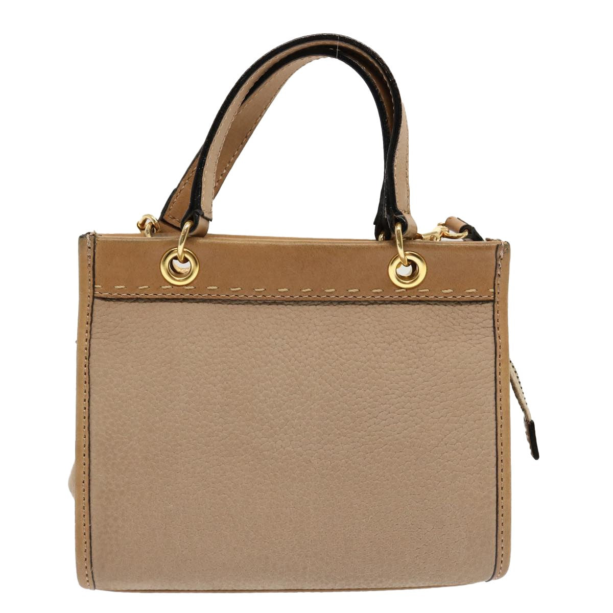 Celine Handbag Leather, BEIGE, LEATHER, Handbag