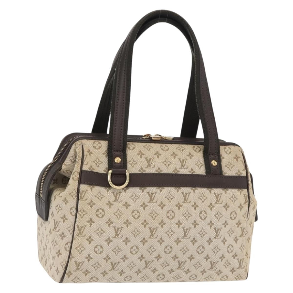 Louis Vuitton Josephine Handbag Mini Lin, KHAKI, CANVAS, Handbag