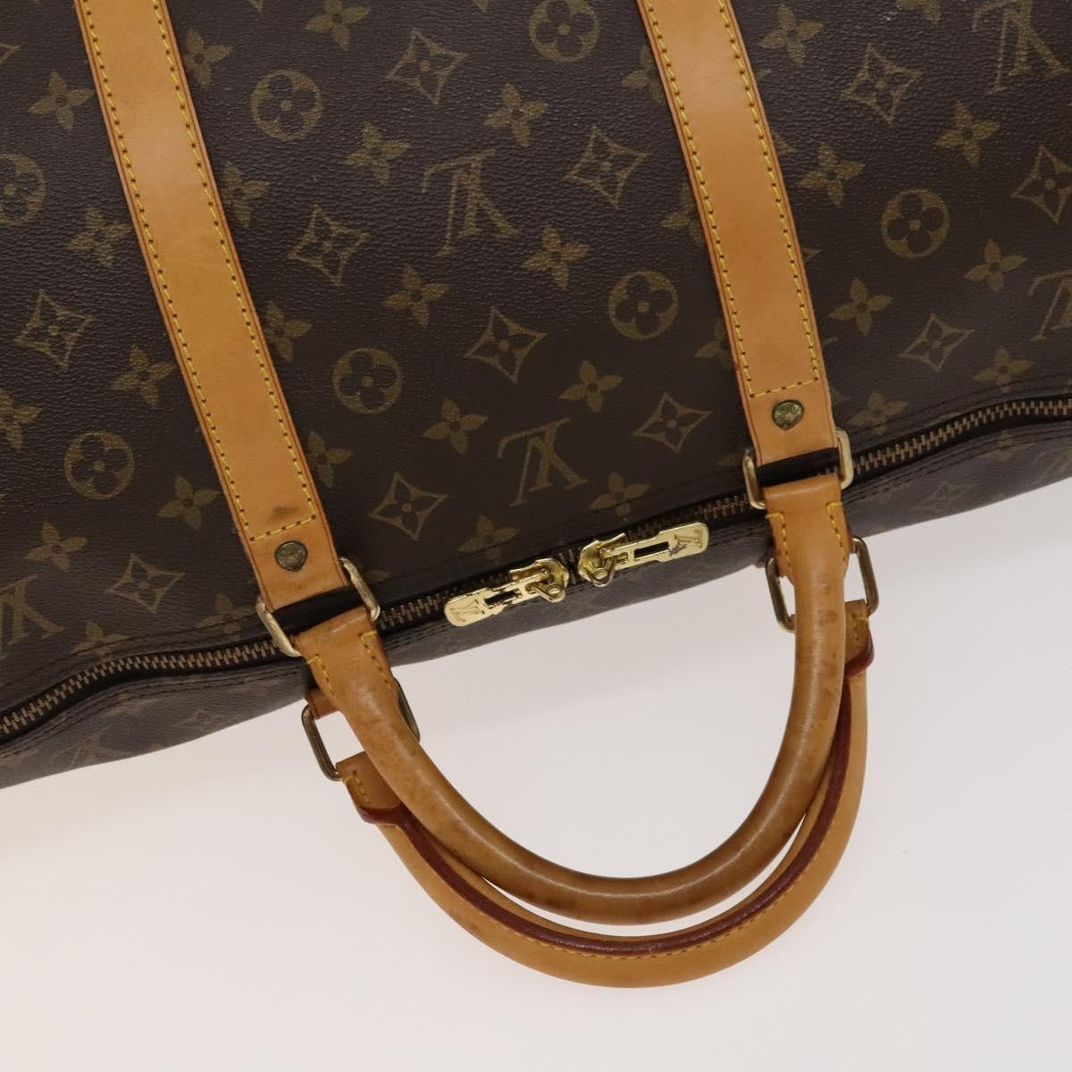 Louis Vuitton Keepall Bag Monogram Canvas, BROWN, CANVAS, Travel bag