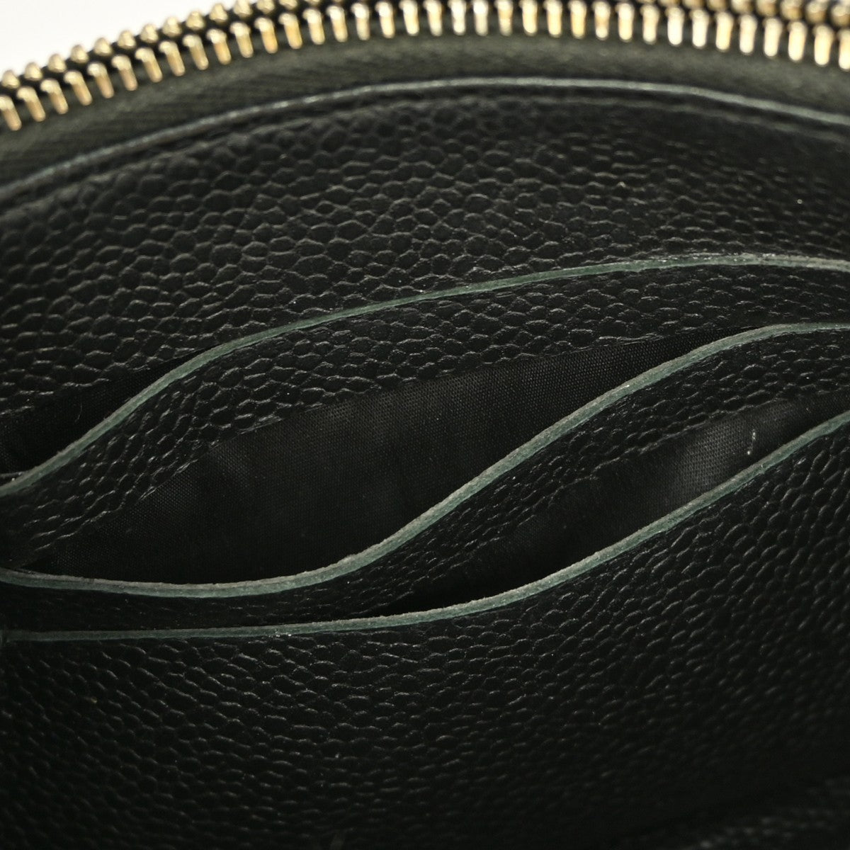 Chanel CC Card Case Quilted Caviar, BLACK, LEATHER, Wallets