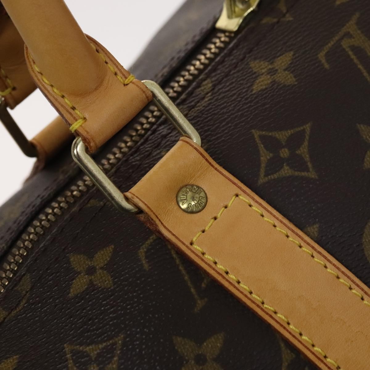Louis Vuitton Keepall Bag Monogram Canvas, BROWN, CANVAS, Travel bag