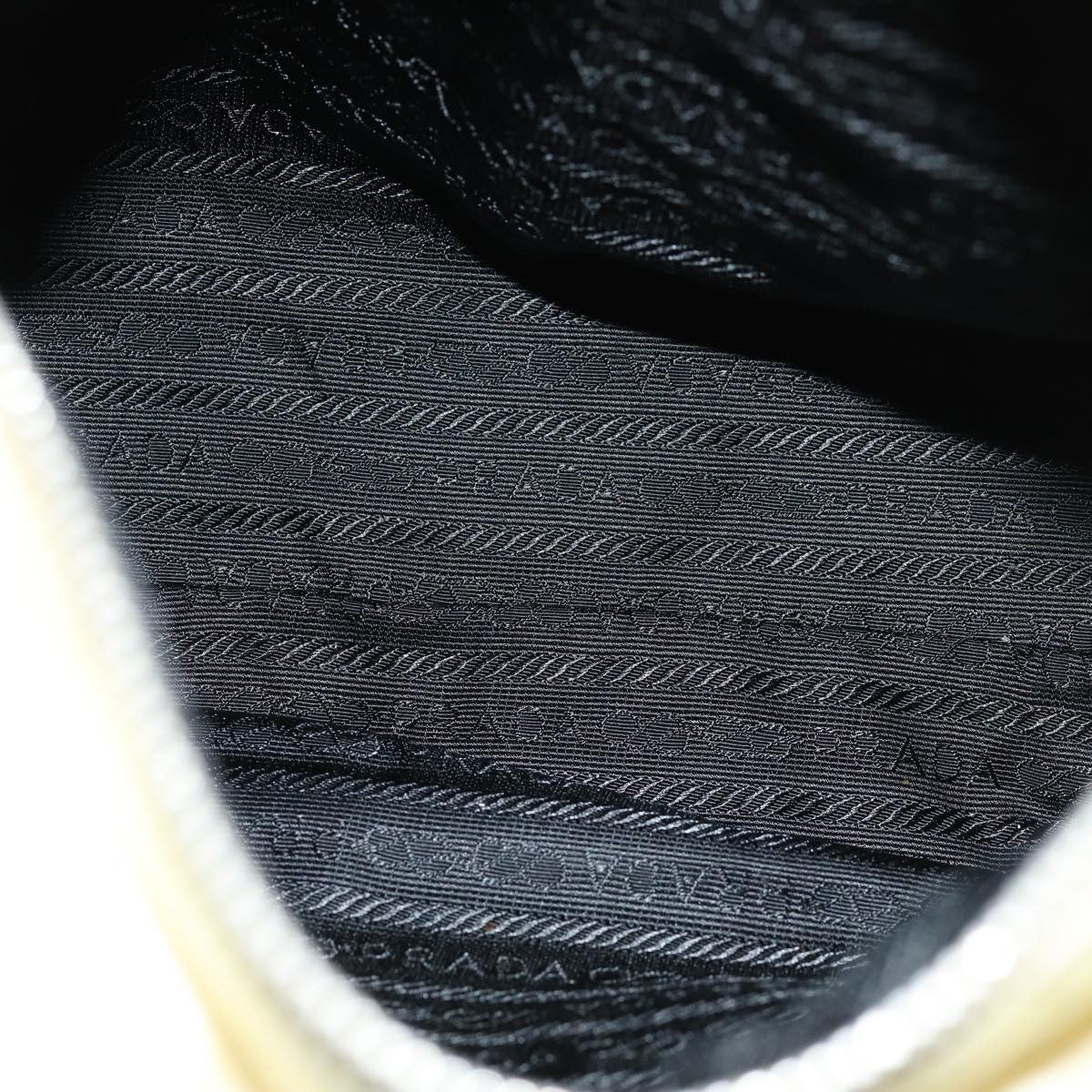 Prada Vintage Zip Handbag Tessuto, BEIGE, NYLON, Handbag