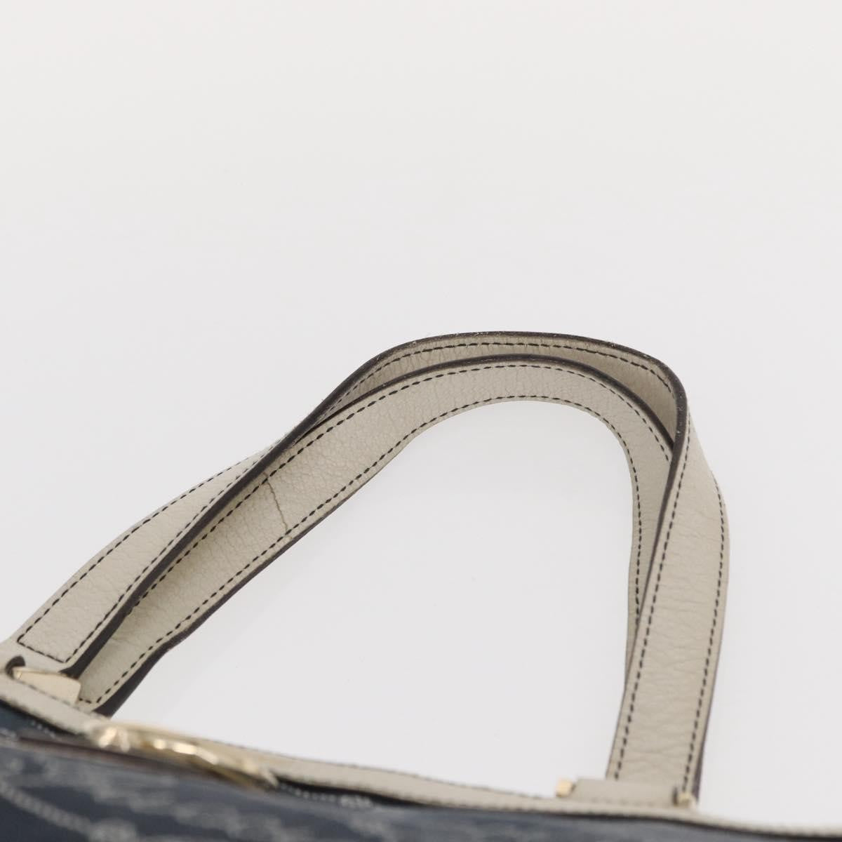 Gucci Abbey Tote GG Canvas with Leather, NAVY, CANVAS, Tote bag