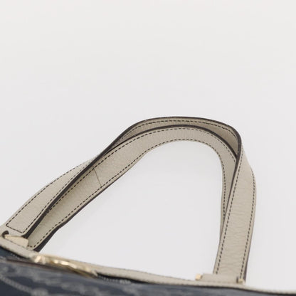 Gucci Abbey Tote GG Canvas with Leather, NAVY, CANVAS, Tote bag