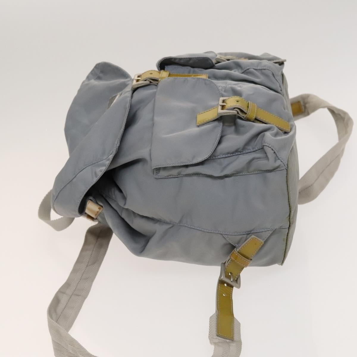 Prada Double Front Pocket Backpack Tessuto, BLUE, NYLON, Backpack