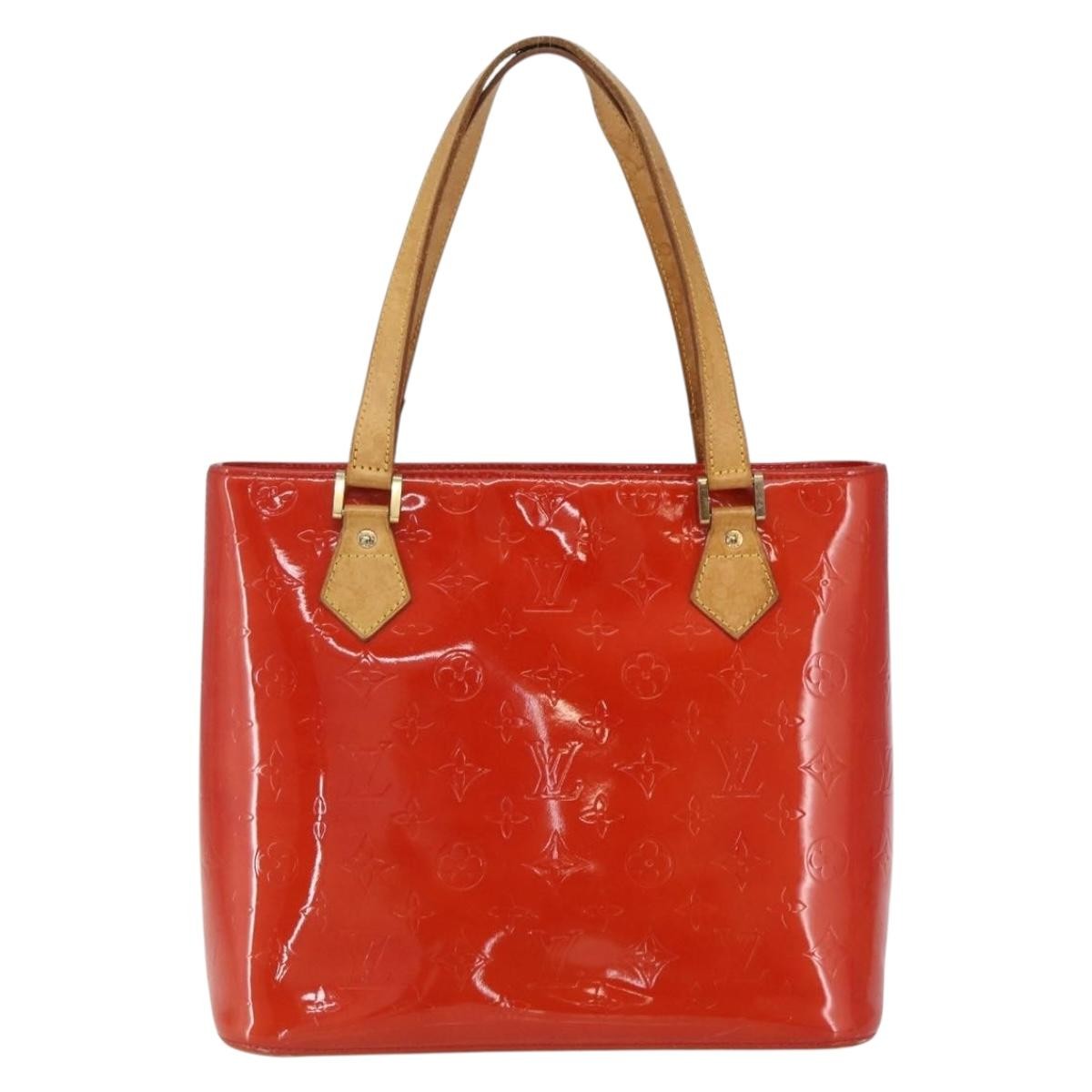 Louis Vuitton Houston Handbag Monogram Vernis, RED, PATENT_LEATHER, Handbag