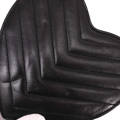 Saint Laurent Love Heart Chain Bag Leather, BLACK, LEATHER, Shoulder bag
