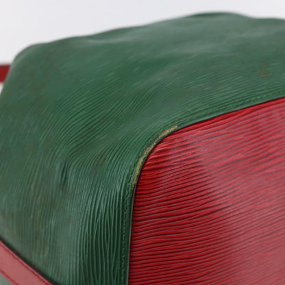 Louis Vuitton Petit Noe Handbag Two Tone Epi Leather, GREEN, LEATHER, Handbag