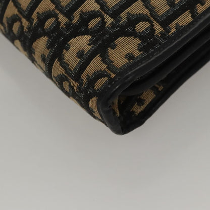 Christian Dior Vintage Trotter Shoulder Bag Canvas, NAVY, CANVAS, Shoulder bag