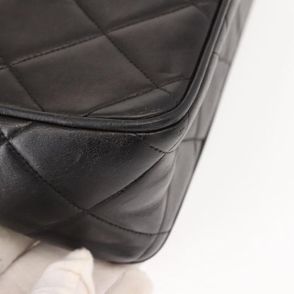 Chanel Vintage CC Square Flap Bag Quilted Lambskin, BROWN, LEATHER, Shoulder bag