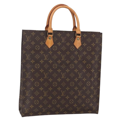 Louis Vuitton Sac Plat Bag Monogram Canvas, BROWN, CANVAS, Tote bag
