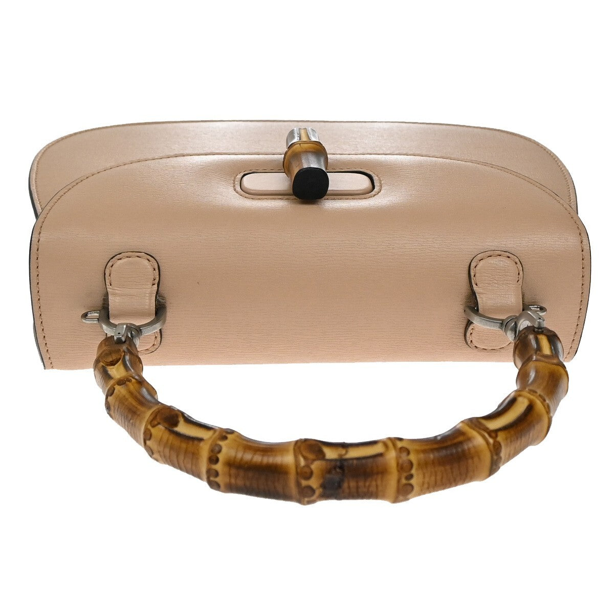 Gucci Bamboo 1947 Top Handle Bag Leather, BEIGE, LEATHER, Handbag