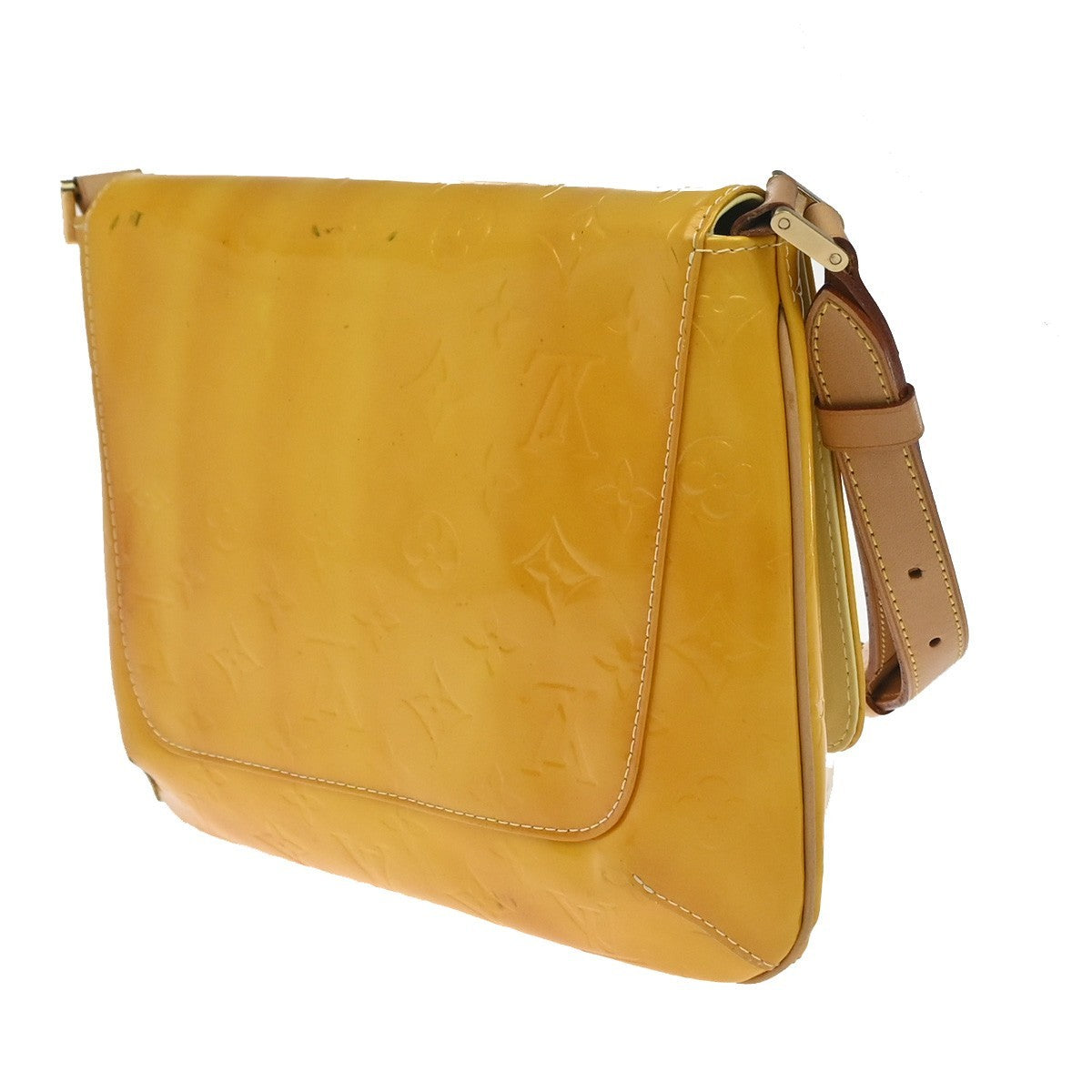 Louis Vuitton Thompson Street Handbag Monogram Vernis, Yellow, Patent Leather, Shoulder Bag