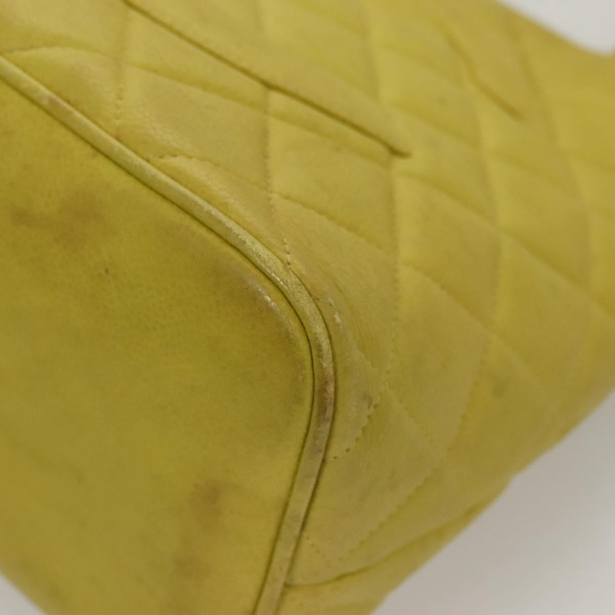 Chanel Medallion Tote Quilted Caviar, YELLOW, LEATHER, Tote bag