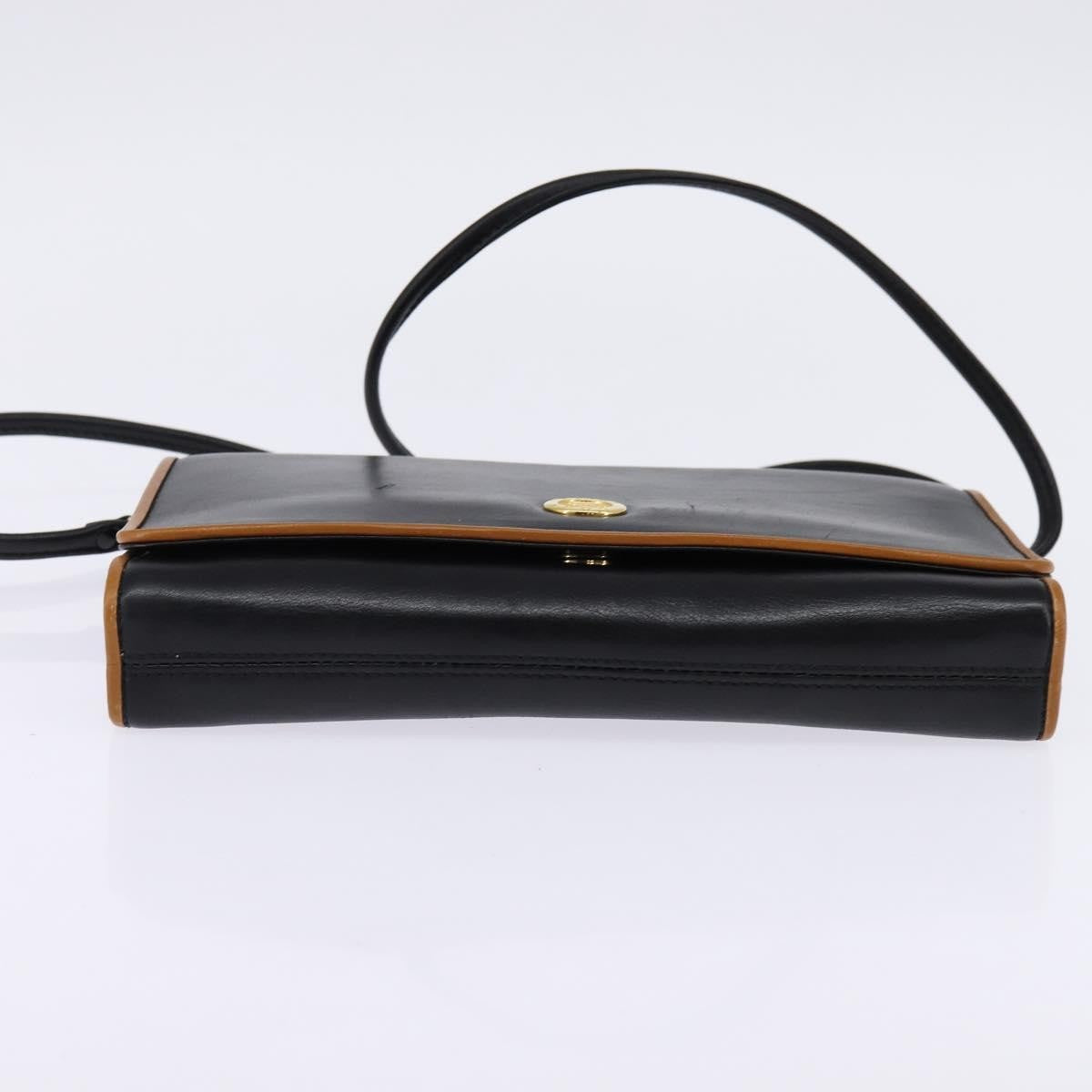 Celine Shoulder Bag Leather, BLACK, LEATHER, Shoulder bag