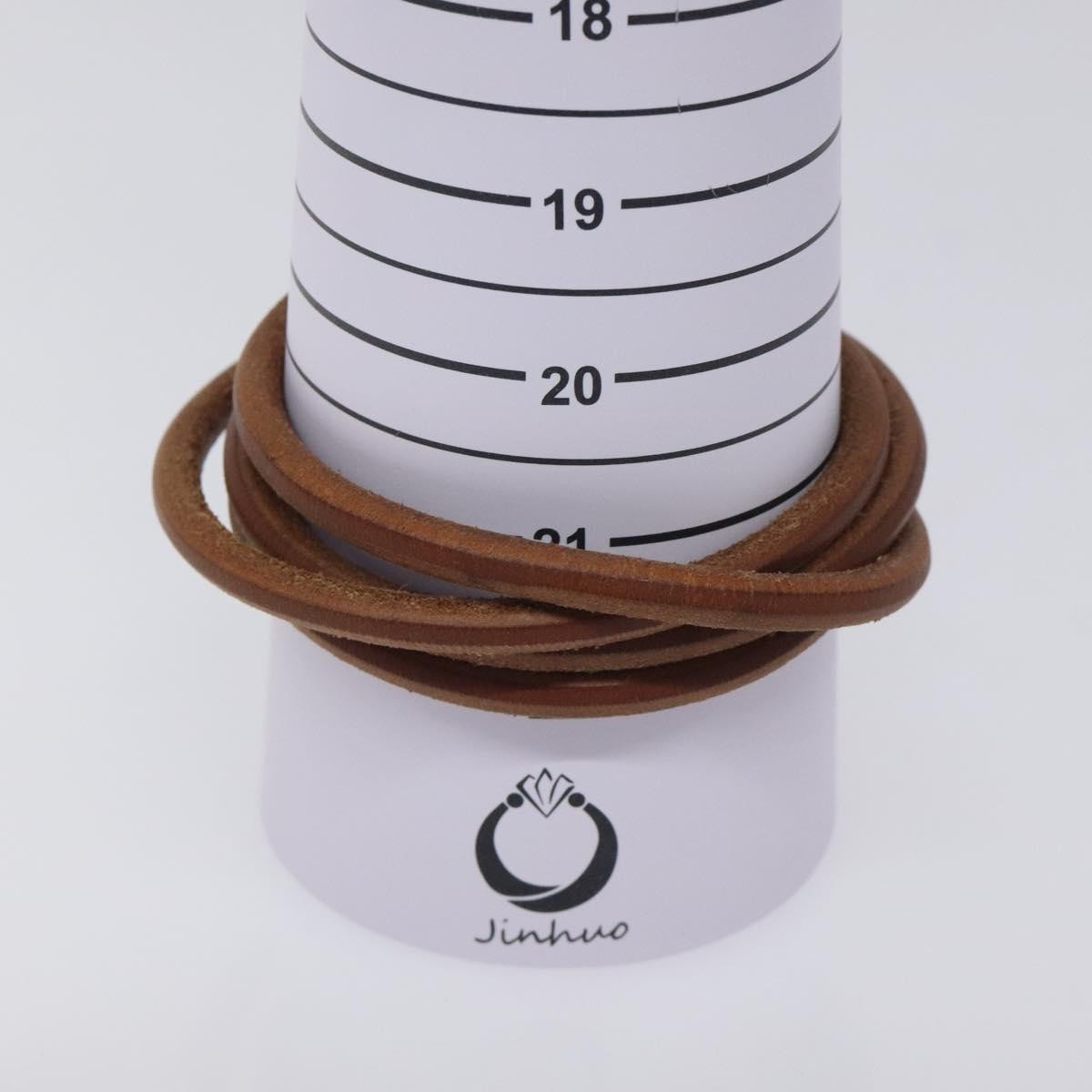 Hermes Laniere Bracelet Leather, BROWN, LEATHER, Bracelet