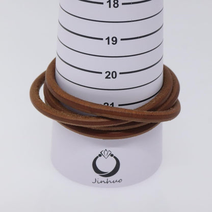 Hermes Laniere Bracelet Leather, BROWN, LEATHER, Bracelet