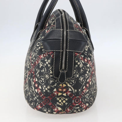 Chanel Optic Coco Bowler Bag Printed Coated Canvas with Caviar, BLACK, PVC, Travel bag