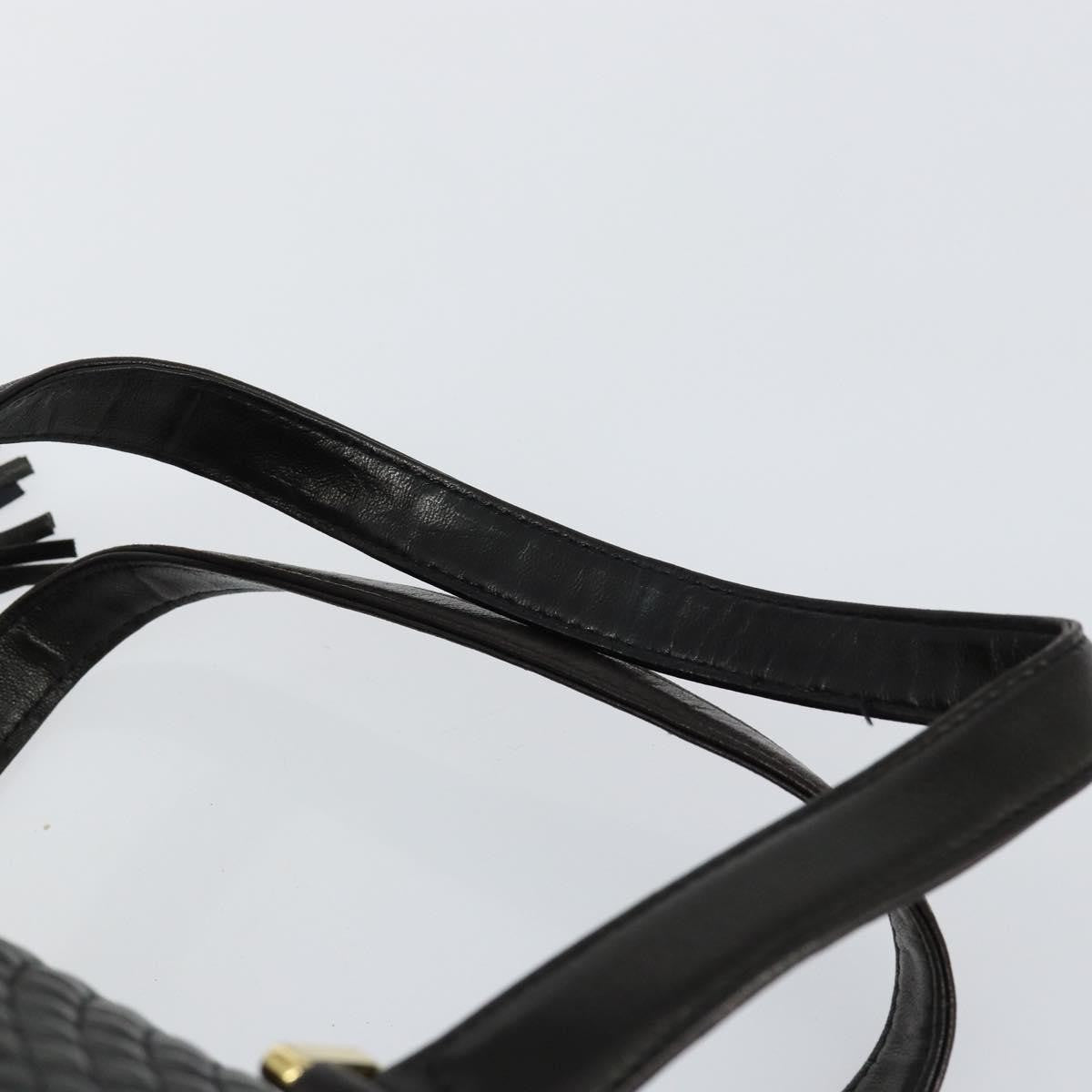 Bally Vintage Handbag Quilted Leather, BLACK, LEATHER, Handbag