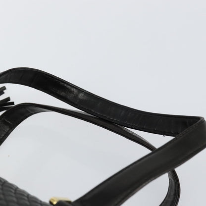 Bally Vintage Handbag Quilted Leather, BLACK, LEATHER, Handbag