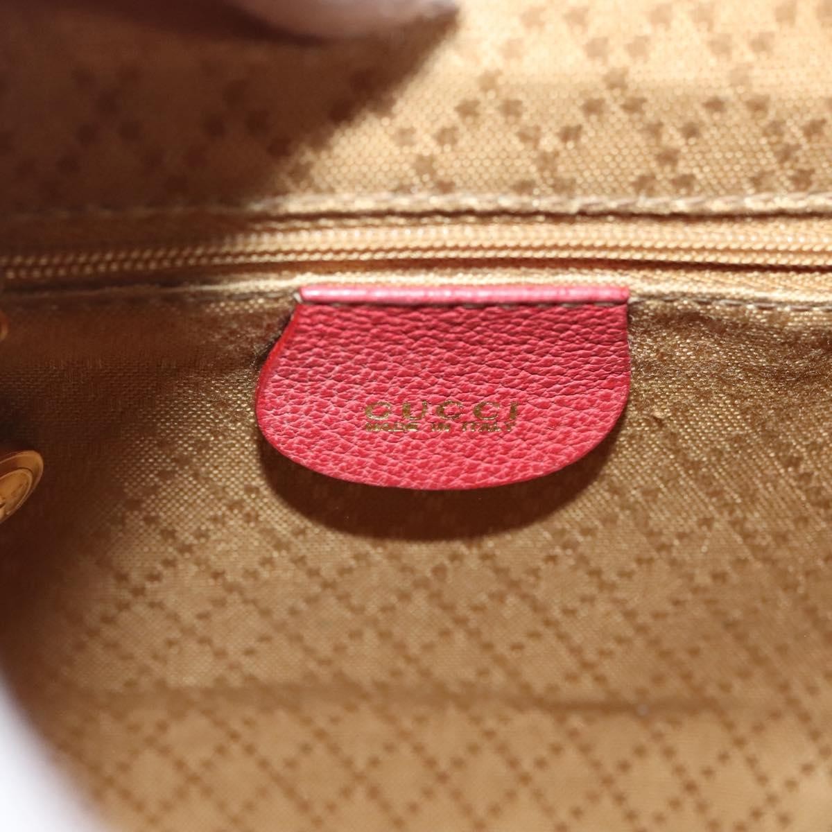 Gucci Vintage Bamboo Backpack Suede, RED, SUEDE, Backpack