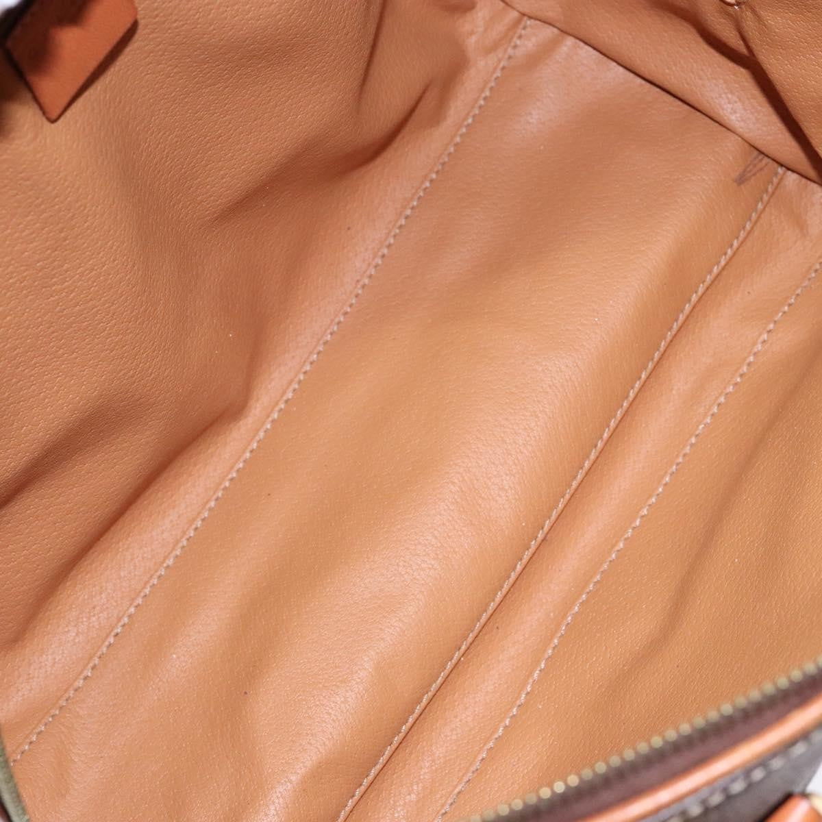 Celine Macadam Handbag Macadam with leather, BROWN, CANVAS, Handbag