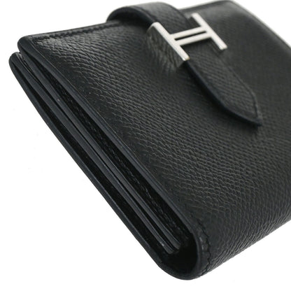 Hermes Bearn Wallet Epsom, Black, Leather, Wallet