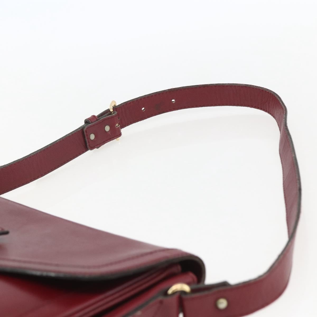 Saint Laurent Vintage Shoulder Bag Leather, RED, LEATHER, Shoulder bag