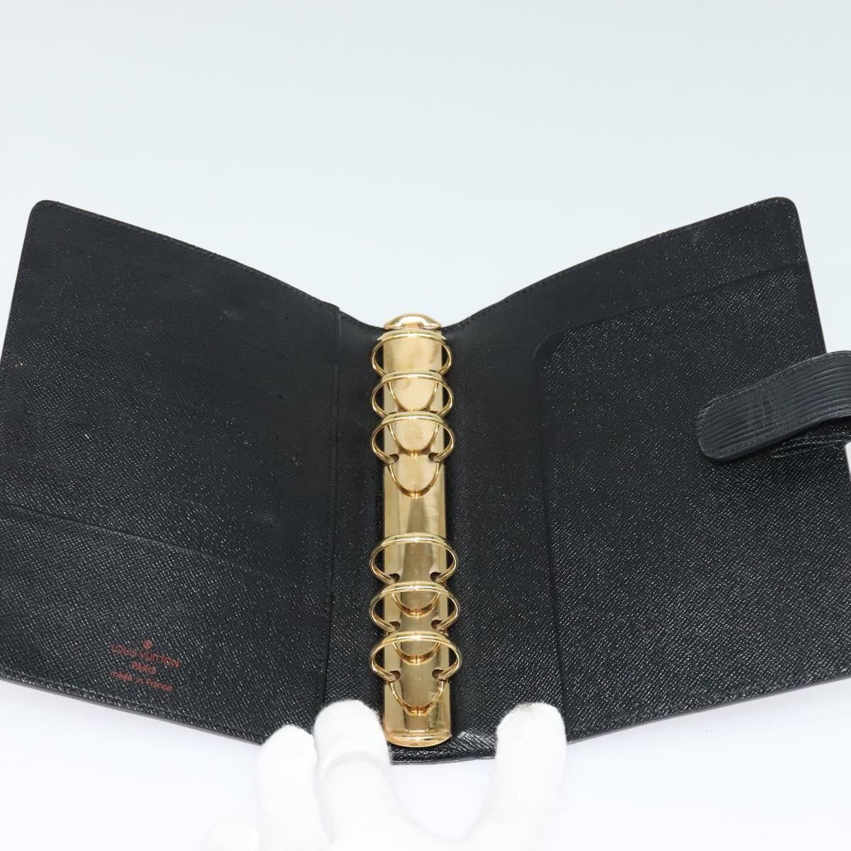 Louis Vuitton Agenda Cover Epi Leather, BLACK, LEATHER, Wallets