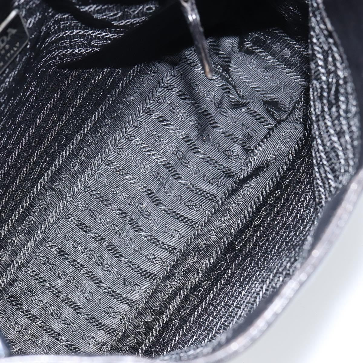 Prada Vintage Shoulder Bag Leather, BLACK, LEATHER, Shoulder bag