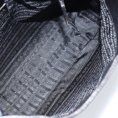 Prada Vintage Shoulder Bag Leather, BLACK, LEATHER, Shoulder bag