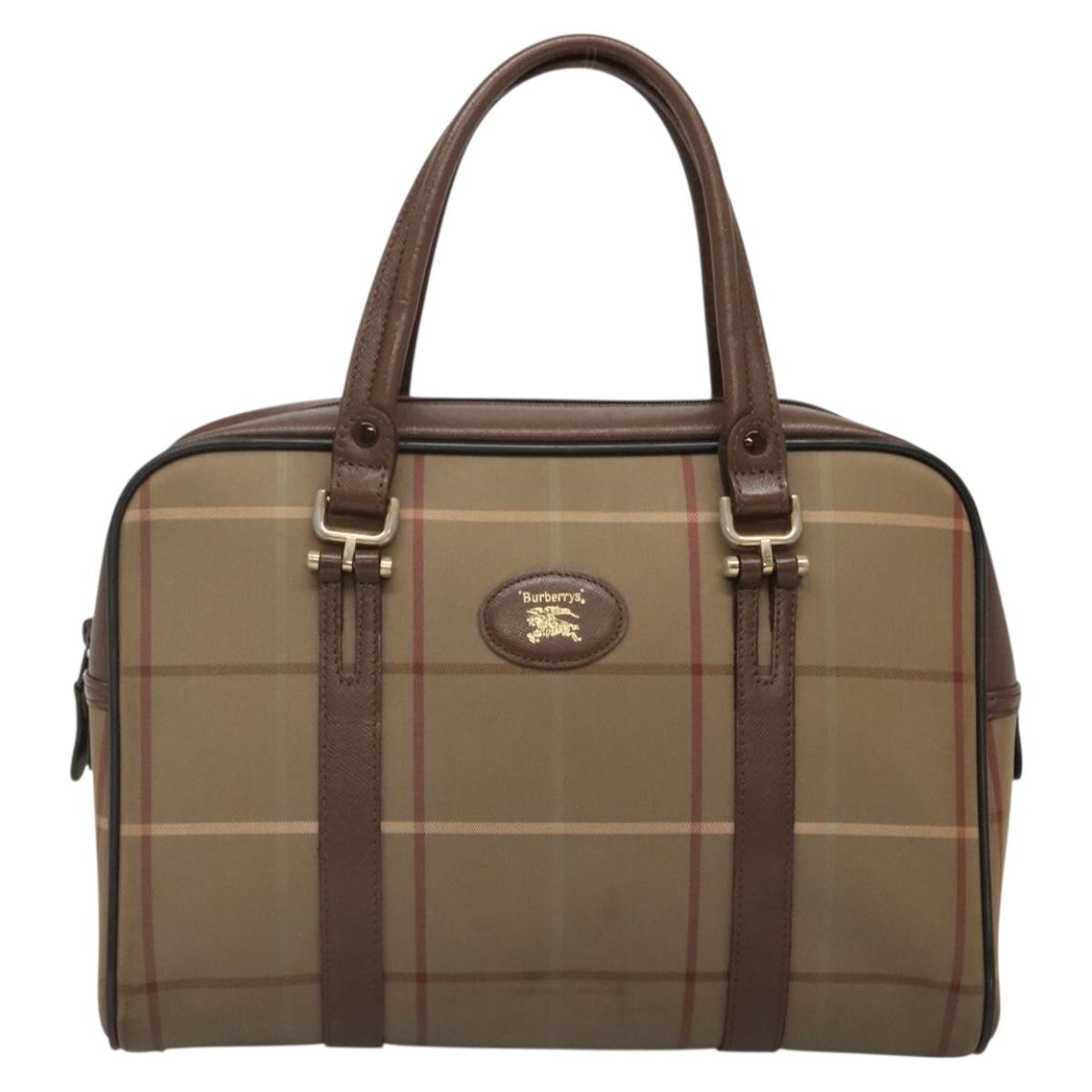 Burberry Nova Check Handbag Nova Check Canvas, BEIGE, CANVAS, Handbag