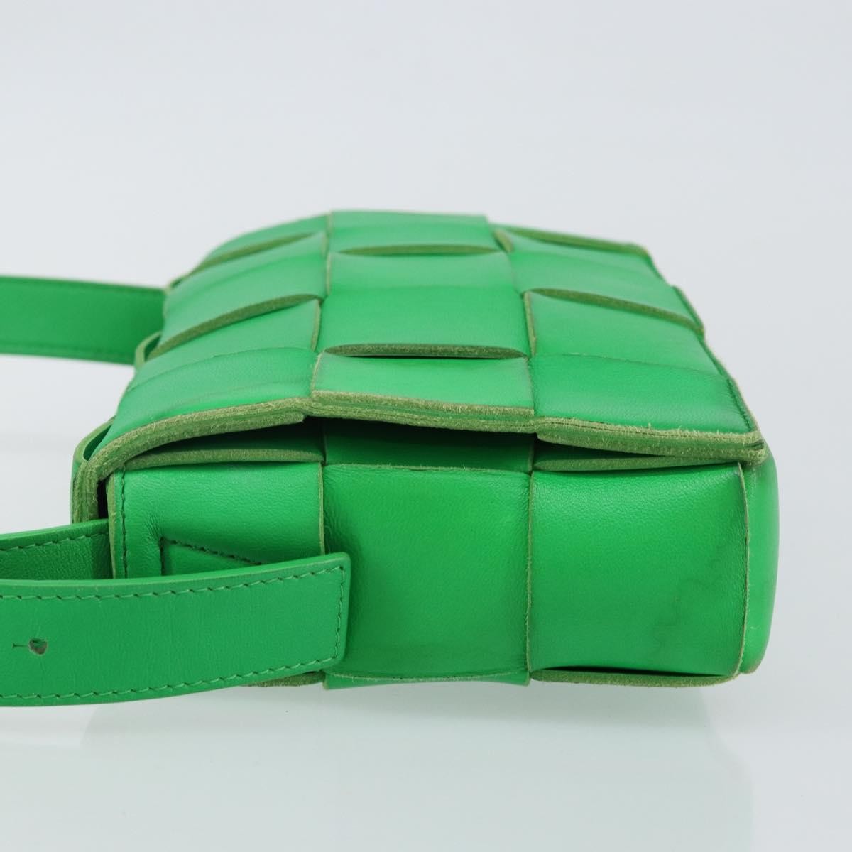Bottega Veneta Cassette Crossbody Bag Maxi Intrecciato Leather, GREEN, LEATHER, Crossbody bag