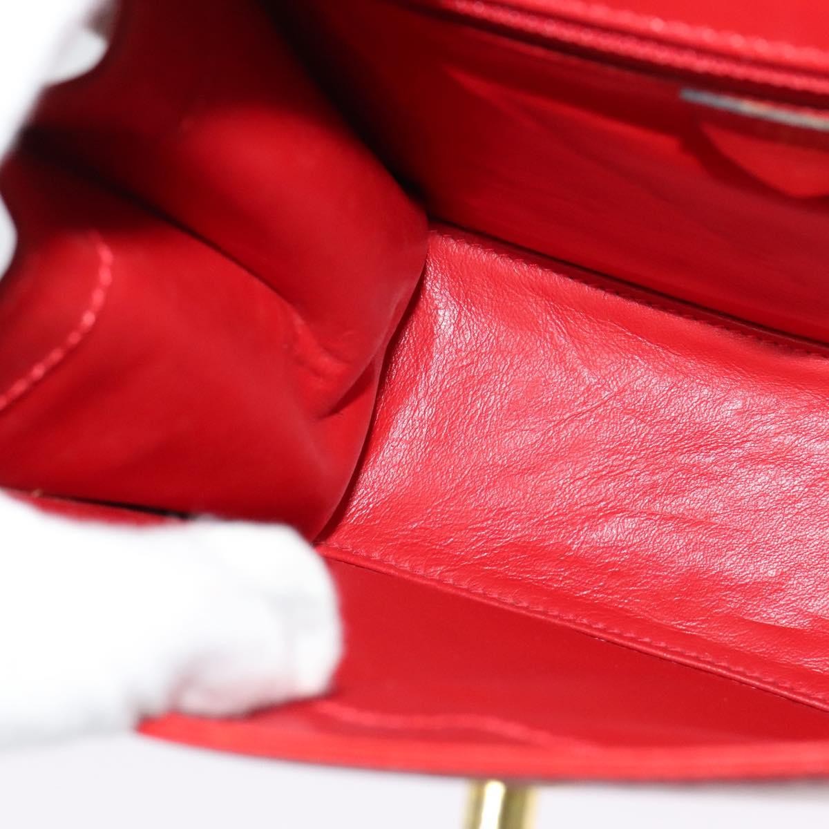 Celine Vintage Logo Top Handle Bag Leather, RED, LEATHER, Handbag