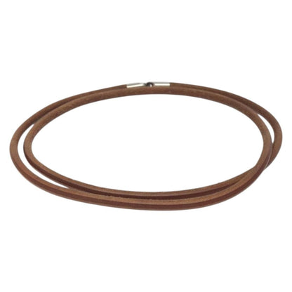 Hermes Laniere Bracelet Leather, BROWN, LEATHER, Bracelet
