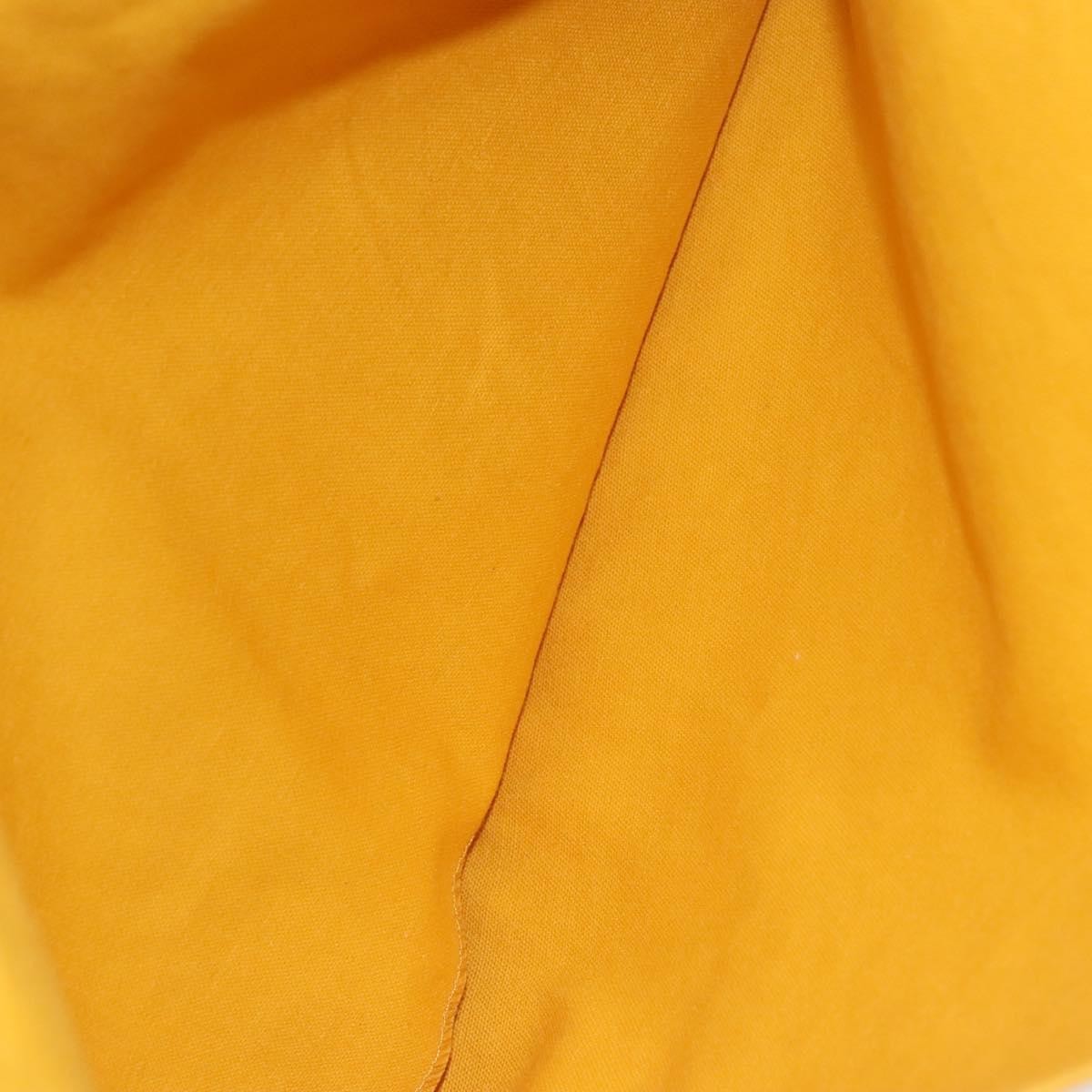 Hermes Vintage Clutch Canvas, YELLOW, CANVAS, Clutche & pouche