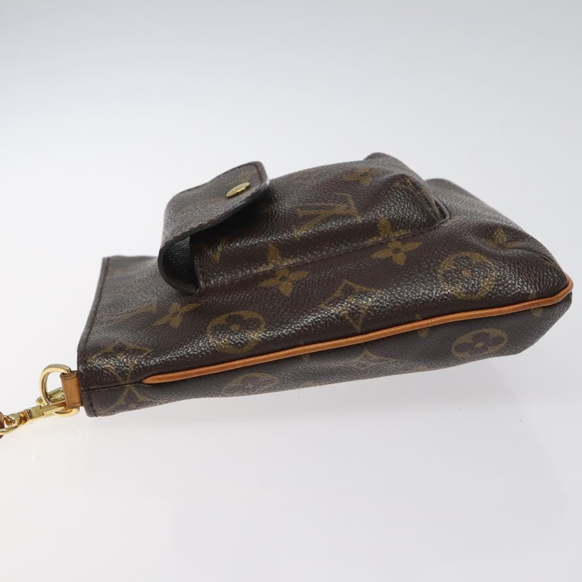 Louis Vuitton Partition Wristlet Clutch Monogram Canvas, BROWN, CANVAS, Clutche & pouche
