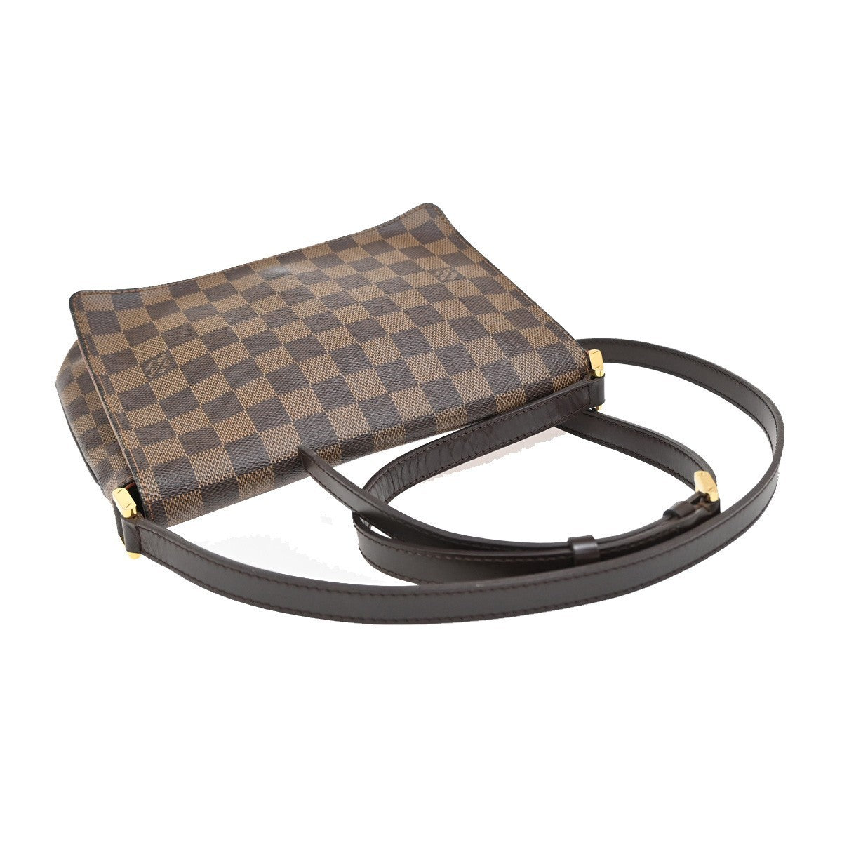 Louis Vuitton Musette Tango Handbag Damier, BROWN, CANVAS, Shoulder bag
