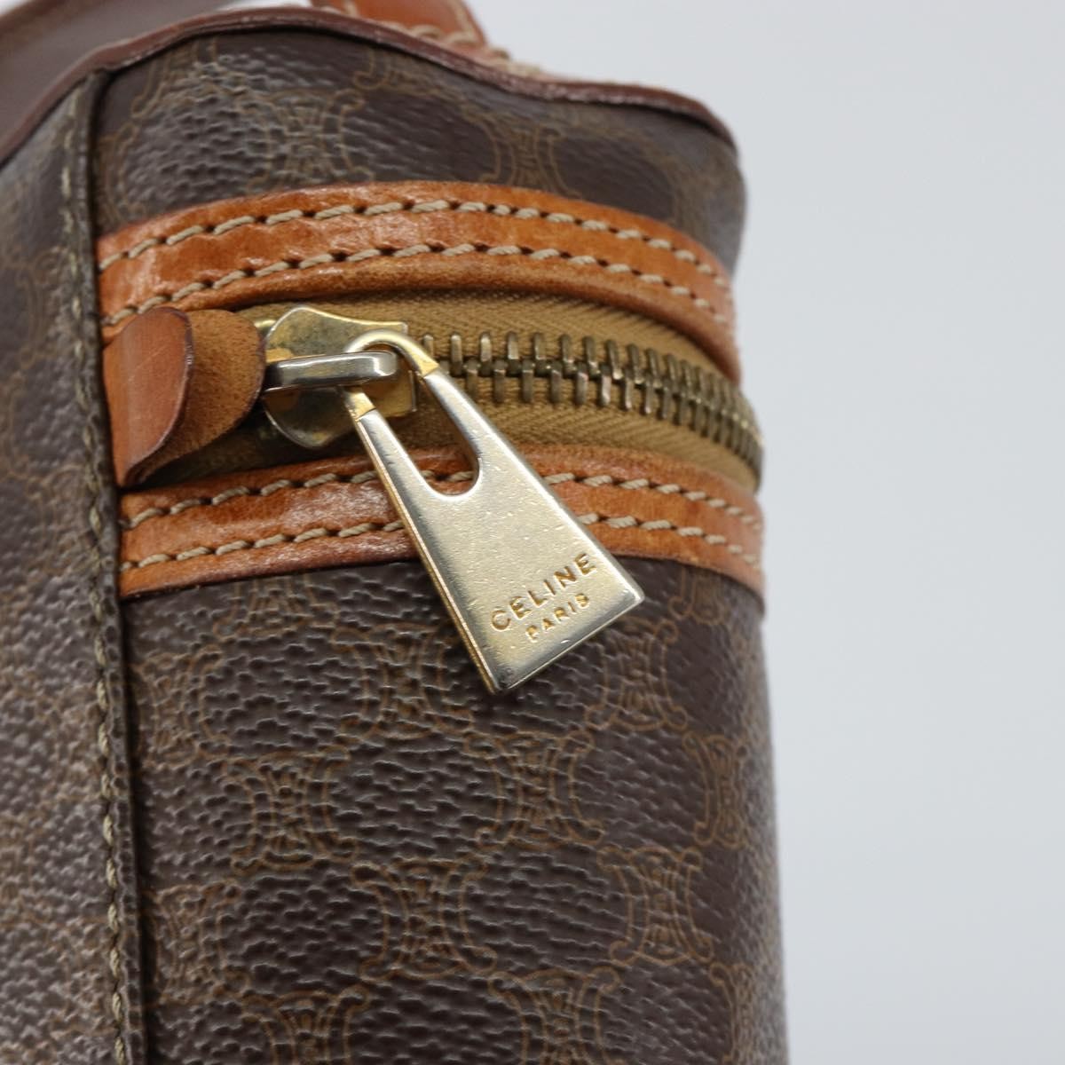 Celine Macadam Vanity Bag Canvas, BROWN, CANVAS, Clutche & pouche