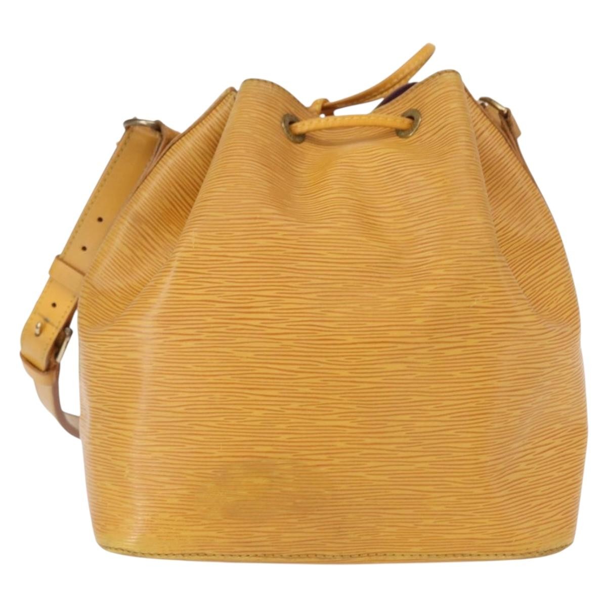 Louis Vuitton Petit Noe Handbag Epi Leather, YELLOW, LEATHER, Shoulder bag