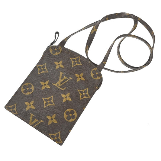 Louis Vuitton Pochette Secret Monogram canvas, BROWN, CANVAS, Clutche & pouche