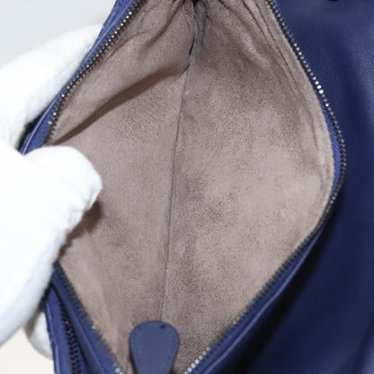 Bottega Veneta Intrecciato Leather, NAVY, LEATHER, Handbag